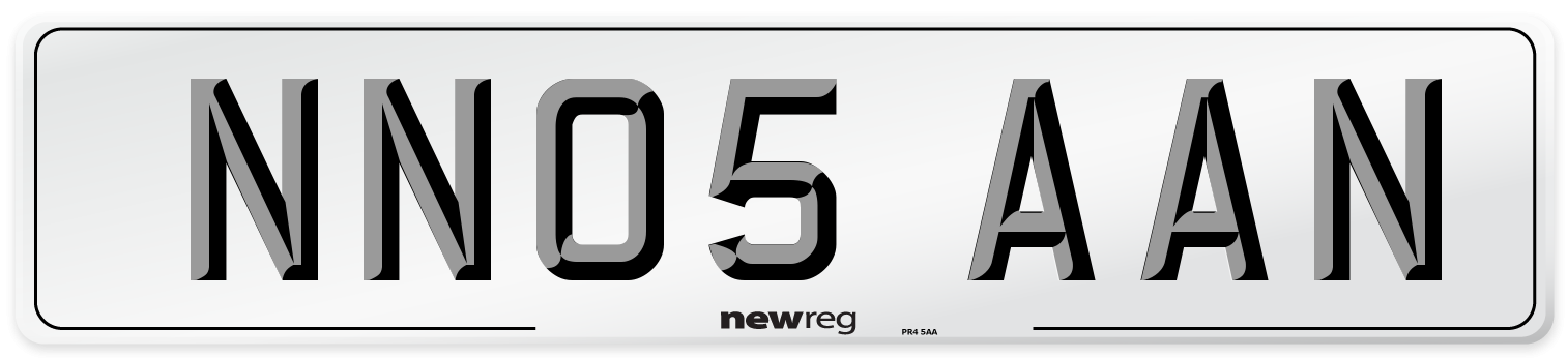 NN05 AAN Number Plate from New Reg
